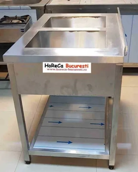 SPALATOR inox cu 2 cuve profesional - Imaginea 3