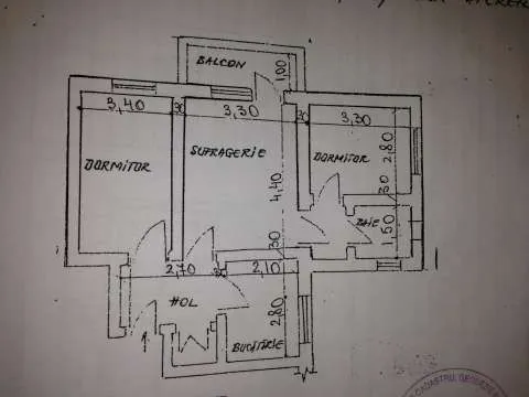VAND APARTAMENT 3 CAMERE semidecomandat ( 49mp) HCC - Imaginea 3