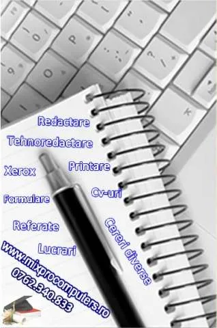 Tehnoredactare, printare, referate, asezare in pagina, asigurari, rca - Imaginea 1