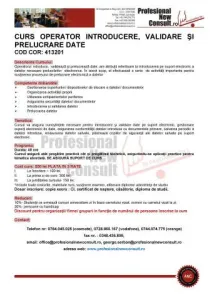 Curs Operator Introducere, Validare si Prelucrare Date