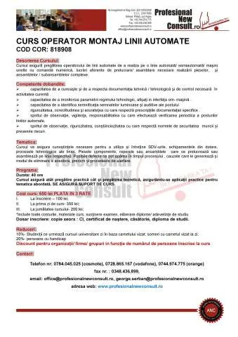 Curs Operator Montaj Linii Automate - Imaginea 1