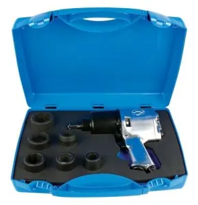 Pistol pneumatic si set de capete chei tubulare 3/4 " in cutie - 1575