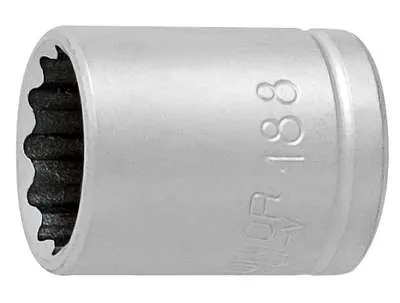  Capete chei tubulare 1/4", cu 12 laturi - 188/2 12p - Imaginea 1
