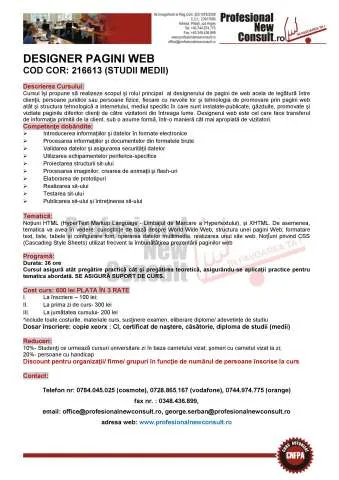 Curs Designer Pagini WEB - Imaginea 1