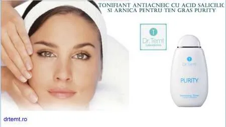 TONIFIANT ANTIACNEIC CU ACID SALICILIC SI ARNICA PENTRU TEN GRAS PURITY DR. TEMT - Imaginea 10