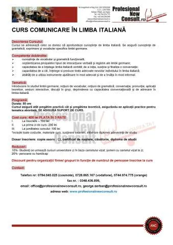 Curs Comunicare In Limba Italiana - Imaginea 1