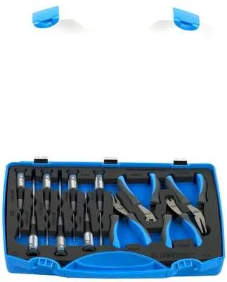  Set de clesti pentru electronisti si surubelnite in cutie de plastic - 403C - Imaginea 1