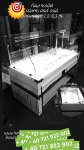 Vitrina inox calda 4 GN1/ 1 ( bain marie) pe suport