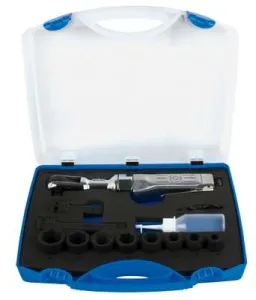 Pistol pneumatic si set de capete chei tubulare 1/2 " in cutie metalica - 1555
