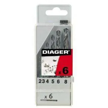 Set 6 burghie, laminate, HSS, pentru metal - Imaginea 1
