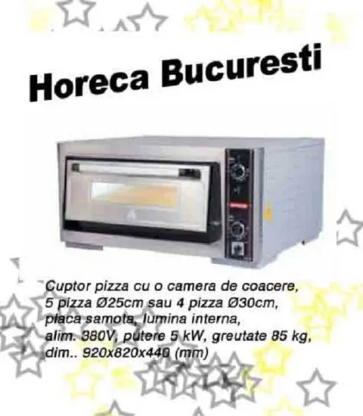 Cuptor electric pizza cu o camera profesional - Imaginea 1