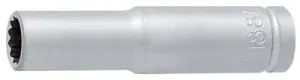 Capete chei tubulare 1/4",varianta lunga,12 laturi - 188/2L12p