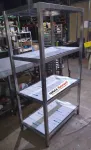 Raft inox cu 4 polite neperforate profesional - Miniatura 2