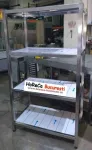Raft inox cu 4 polite neperforate profesional - Miniatura 3