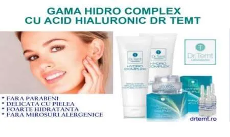 CREMA HIDRO COMPLEX INTENS HIDRATANTA CU DOUA TIPURI DE MOLECULE DE ACID HIALURONIC DR. TEMT - Imaginea 8