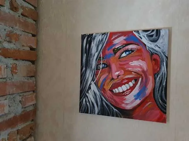 Tablou in culori acrilice CU OCHII PE CER - Imaginea 1