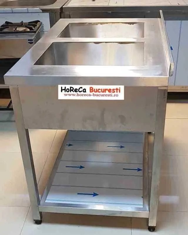 SPALATOR inox cu 2 cuve profesional - Imaginea 3