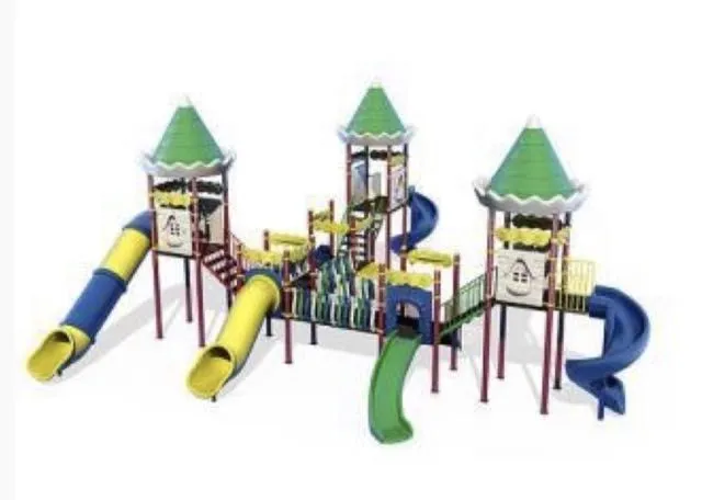 Complex de joaca parc destinat pentru copii / leagan dublu / tobogan spirala / echipamente de joaca pentru copii - Imaginea 1