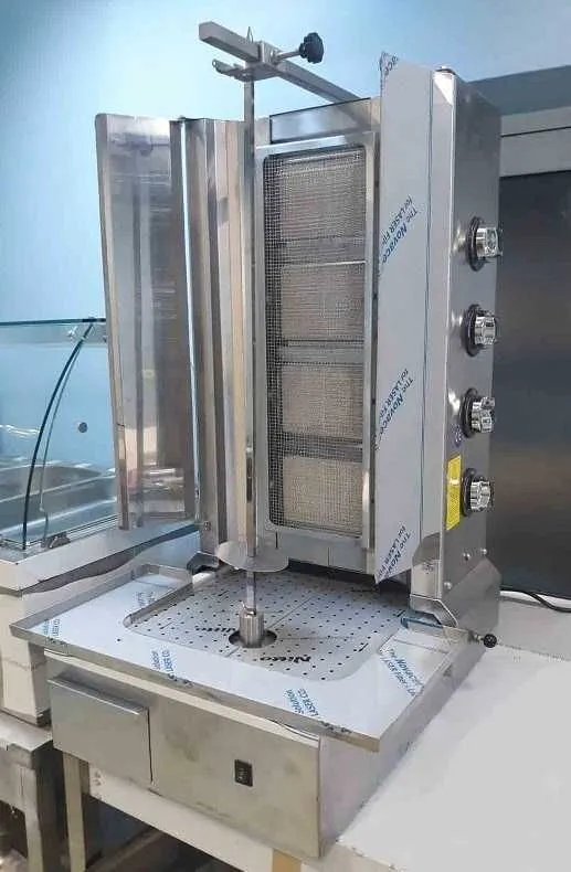 Aparat gaz kebab/ shaorma 4 arzatoare motor jos - Imaginea 3