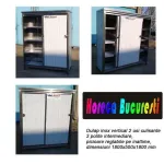 Dulap inox vertical 2 usi culisante 3 polite - Miniatura 1
