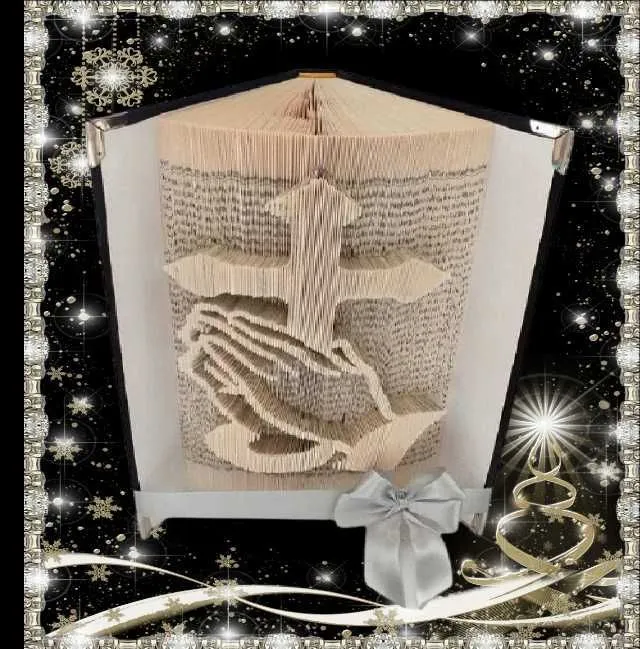 carti sculptate personalizate cu orice text. cadou deosebit Craciun - Imaginea 1