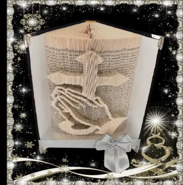carti sculptate personalizate cu orice text. cadou deosebit Craciun - Imaginea 1