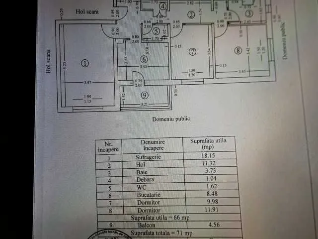 Vand apartament 3 camere Calarasi Str. Stejarului - Imaginea 2