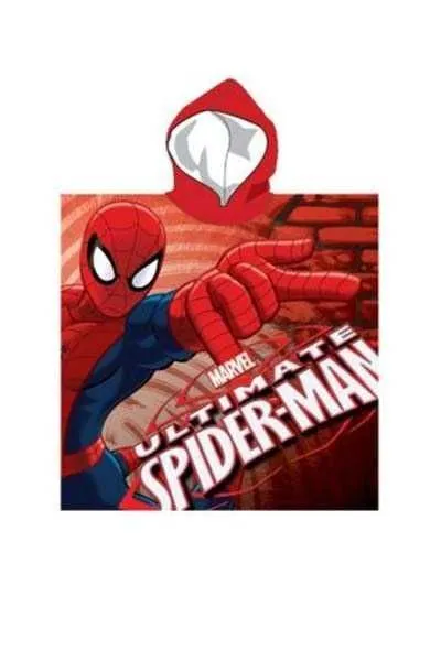 Poncho baieti Spiderman Spidey 55×110 cm - Imaginea 1