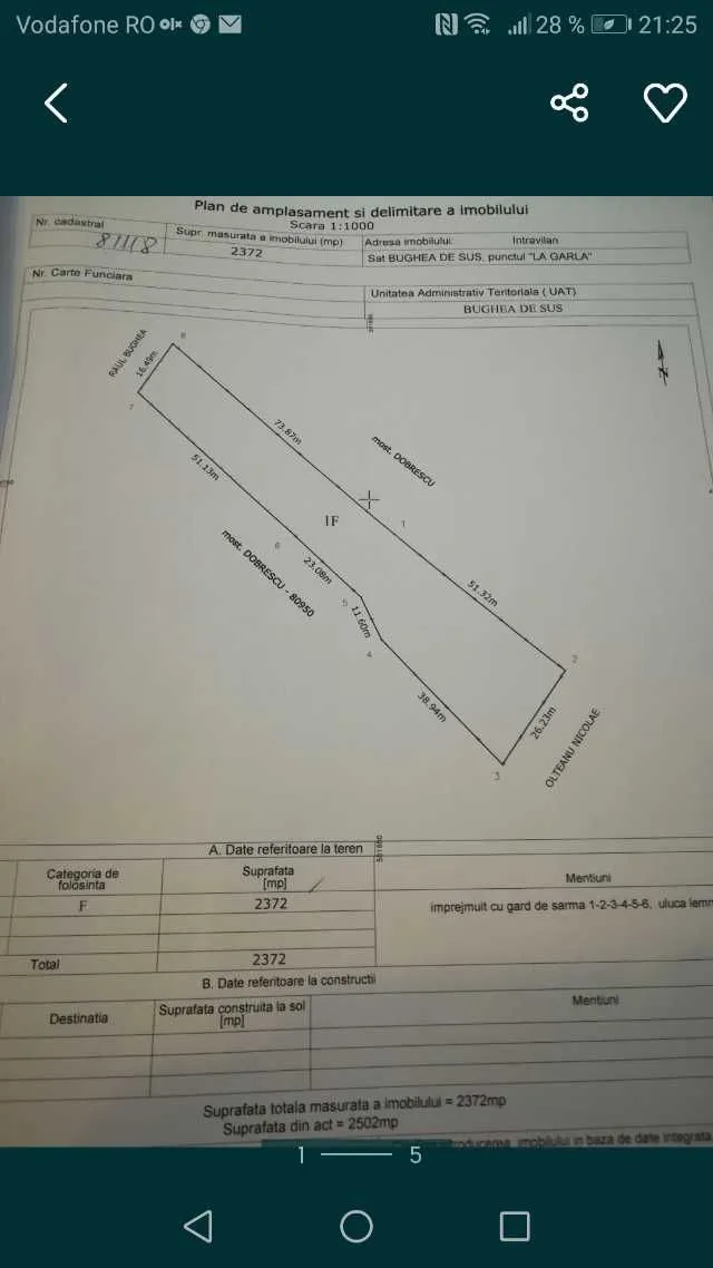 Teren intravilan pentru cabana si lac peste - Imaginea 2