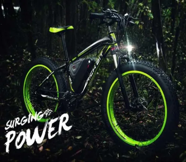 Bicicleta electrica 1000W, aku 48V 17Ah, 21 viteze, fat bike 26 - Imaginea 5