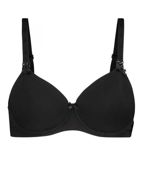 Sutien alaptare bumbac negru Noppies - Imaginea 1