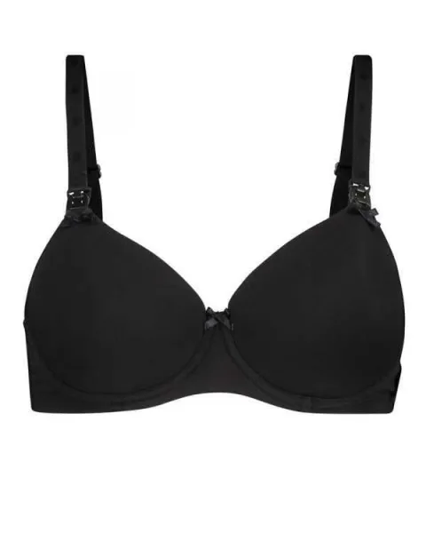 Sutien alaptare bumbac negru Noppies - Imaginea 1