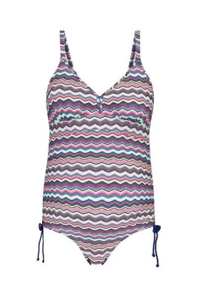 Costum de baie intreg pentru gravide multicolor dungi Esprit - Imaginea 1