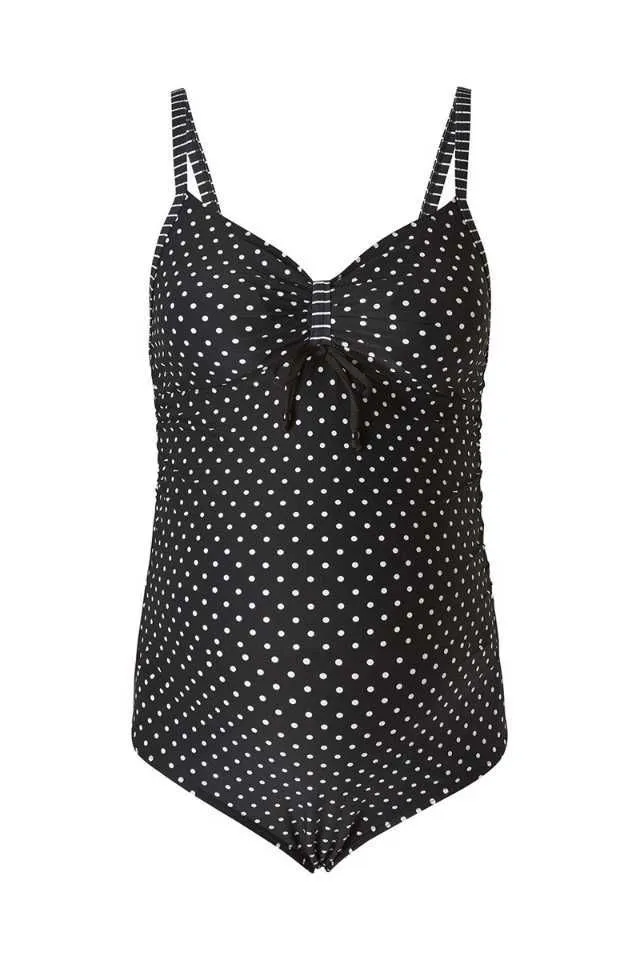 Costum de baie intreg cu buline pentru gravide Noppies - Imaginea 1
