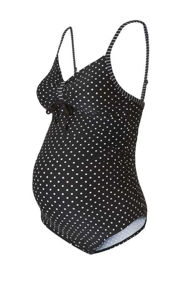 Costum de baie intreg cu buline pentru gravide Noppies - Imaginea 3