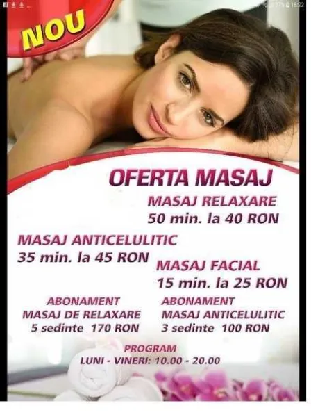 Servicii Masaj Relaxare , Terapeutic , Anticelulitic , Drenaj Limfatic , Reflexoterapie - Imaginea 1
