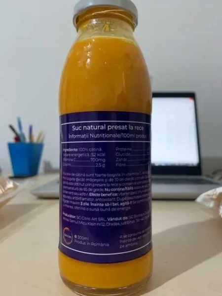 Vand suc natural din catina certificata ecologic - Imaginea 3