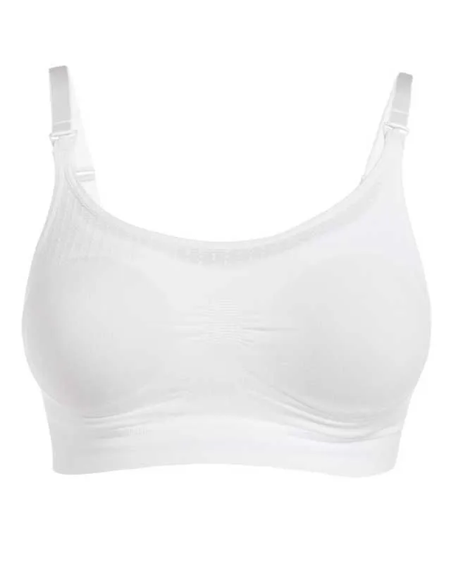 Sutien- bustiera alba pentru alaptare Noppies - Imaginea 3