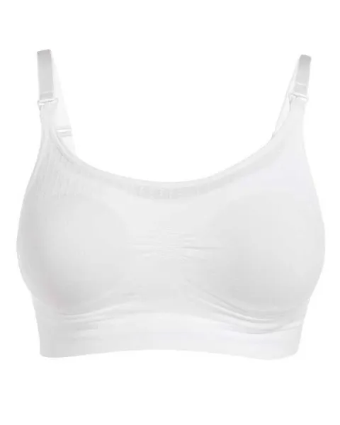 Sutien- bustiera alba pentru alaptare Noppies - Imaginea 3