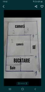 Vand apartament 2 camere( modificat in 3 camere) - Giurgiu