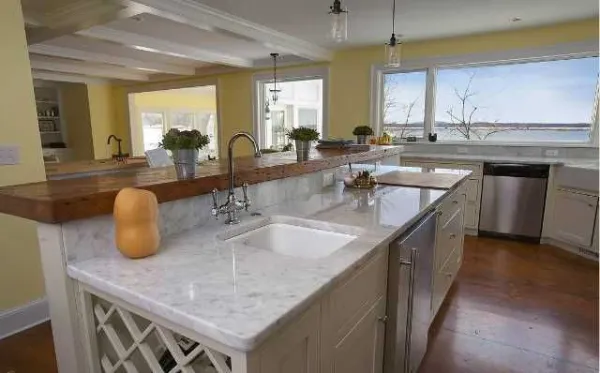 Placaj din marmura Bianco Carrara 30. 5 x 61 x 1 cm - Imaginea 1