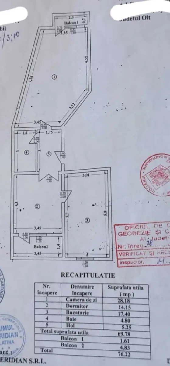 Vand apartament 2 camere, 76mp, decomandat - Imaginea 8