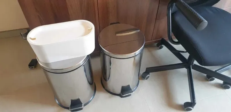 SNORPA Cos cu pedala, inox, 12 l x 2 bucati ( se vand si separate ) - Imaginea 2