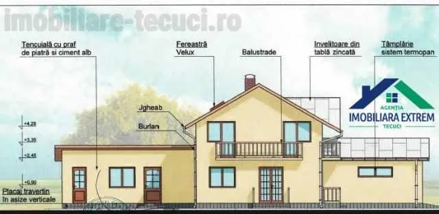 Casa la rosu – parter si mansarda in com. Munteni - Imaginea 2