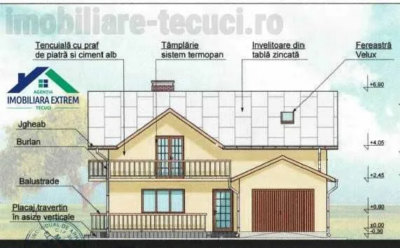 Casa la rosu – parter si mansarda in com. Munteni - Imaginea 3