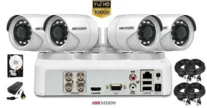Sistem complet supraveghere video Hikvision 4 camere FullHD, IR 20M