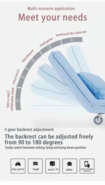 Canapea extensibila rabatabila moderna cu roti Canapea extensibila pliabila cu depozitare - Imaginea 4