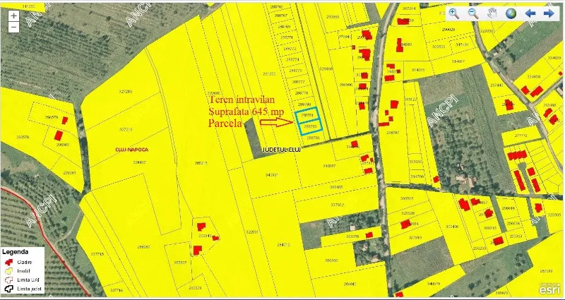 Vand teren intravilan Cluj Zona Borhanci Suprafata 1290 MP ( 2 parcele de 645 MP) - Imaginea 1