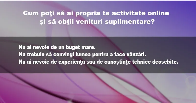 Cum poti sa ai propria ta activitate online si sa obtii venituri suplimentare? - Imaginea 1
