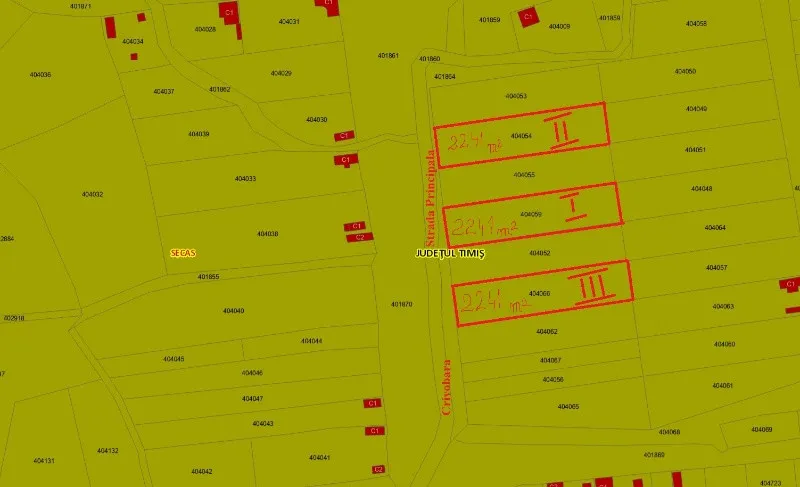 Proprietar vand 3 x parcele teren intravilan de 2. 241 m2 la Crivobara - Imaginea 2